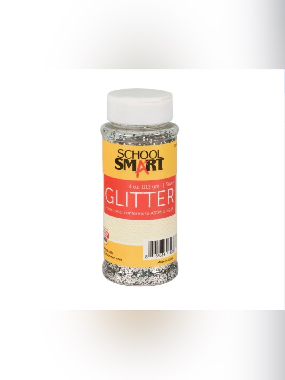 Silver Craft Glitter, 4 Ounces